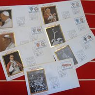 Vatikan 1929 - 1979 Golden-Brief 7 x -Sonderedition 50 Jahre Vatikan
