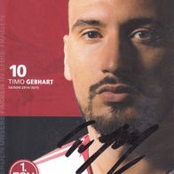 1. FC Nürnberg Autogrammkarte 2014 Timo Gebhart