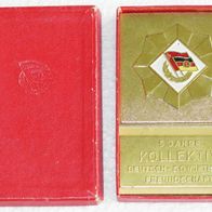 5 Jahre Kollektiv Deutsch-Sowjetische Freundschaft - 3 x DDR Ehrenplaketten