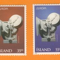 Island 1995 Mi.826 + 827 kompl. Postfriach. Europa Frieden und Freiheit