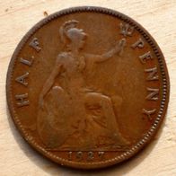 Half Penny 1927 Großbritannien
