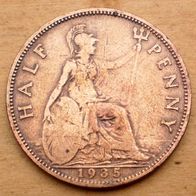 Half Penny 1935 Großbritannien