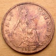 Half Penny 1936 Großbritannien