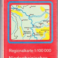 Niederrheinisches Tiefland Regionalkarte Landesvermessungsamt NRW 1. Auflage 1986