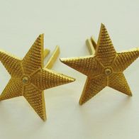 BW - 2 x Goldfarbene Marine Sterne. Schulterstück Auflage
