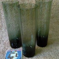 Vasen-Set 3 Vasen im Set Rauchglas Glas Glasvasen Geschenk Geschliffen