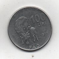 Münze Italien 100 Lire 1979 Nutrire il Mondo