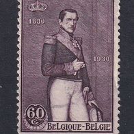 Belgien, 1930, Mi. 284, Unabhängigkeit, König Leopold I., 1 Briefm., gest.