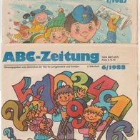 ABC Zeitungen 1985 1987 und 1988 DDR Kinderzeitung Drei Stück