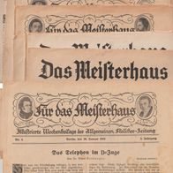 Das Meisterhaus Illustrierte Wochenbeilage 1966 bis 1932 Fleischer - Zeitung 11 Stk.