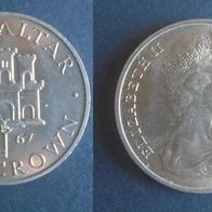 Münze Gibraltar: 1 Crown 1967 - VZ