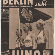 Funkzeitschrift -Berlin hört und sieht- 1939 Nummer 36 24 Seiten