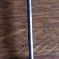 1 Löffel mit Kugel am Griffende Silberauflage versilbert ungestempelt 12cm