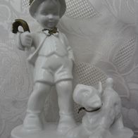 Porzellan Figur Neutettau - Junge mit Hund - Nr. 5486