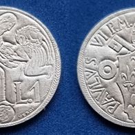 14823(4) 1 Lira (Vatikan) 1975 in UNC .................. von * * * Berlin-coins * * *