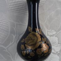 Vase Royal Porzellan Bavaria KPM, echt Cobald mit Rosendekor gold