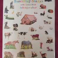 NEU: Sticker Bogen "Bauernhof" kreativ selbstgestalten Aufkleber Animals Bastel