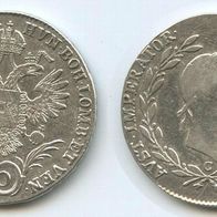 Österreich Böhmen 20 Kreuzer 1830 C Prag "FRANZ II. (I.)" (1792-1835)