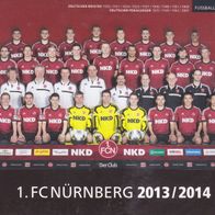 1. FC Nürnberg Mannschaftskarte 2013