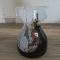 Kleine braun- weiß melierte Glasvase Blumenvase auch and. Vasen in meinen Angebot