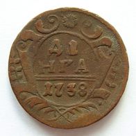 Russland - Denga 1738 Kupfer