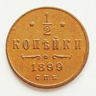 Russland - 1/2 Kopeke 1899 Kupfer