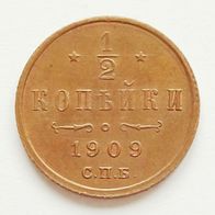 Russland - 1/2 Kopeke 1909 Kupfer