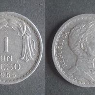 Münze Chile: 1 Pesos 1955