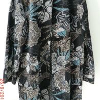 eleganter Damen Long Cardigan MILANO Design, schwarz/ petrol Gr. S/ M (36/38) NEU