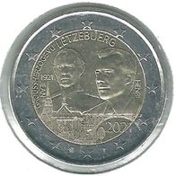 2 Euro Luxemburg 2021 " 100 Geb. Grossherzog Jean " (Relief) Bankfrisch