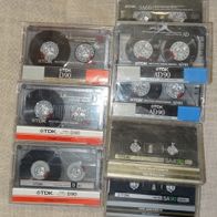 MC TDK Musikkassetten 8 Stück verschieden Art / Länge gebraucht, volle Funktion