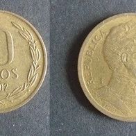 Münze Chile: 10 Pesos 2002