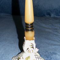 Zierlicher Porzellan Kerzenleuchter mit Blüten, FENA – Porzellanwerke