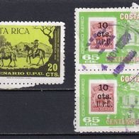 Costa Rica, 1976, Mi. 942, UPU, Post, Reiter, 1 Briefm., gest.