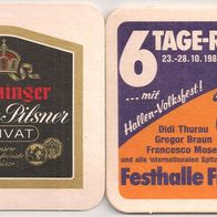Henninger Bier - alter Bierdeckel "6 Tage-Rennen, Frankfurt 1980"