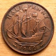 Half Penny 1942 Großbritannien