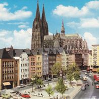 5000 Köln am Rhein Alter Markt und Dom Wilhelm Schäfer Wesel gelaufen 1975