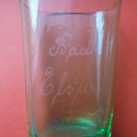 sächsisches Kurglas - Bäderbecher - Glasbecher - Trinkbecher - um 1900 - Bad Elster