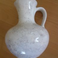 Vase Keramik, weißgrau meliert- mit Henkel, 16 cm hoch