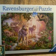 Original Ravensburger Puzzle 1000 Teile 70x50 Puzzles Wolfsfamilie No.151851