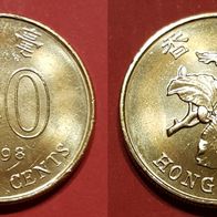 7380(2) 50 Cents (Hong Kong) 1998 in UNC ............ von * * * Berlin-coins * * *