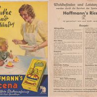 Hoffmanns Ricena Kindernahrung Lecker und gesund Reklameblatt 30 x 21cm