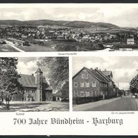 Postkarte Bad Harzburg, 700 Jahre Bündheim, 60er Jahre, ungelaufen