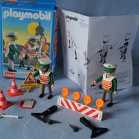 Playmobil ® 3905 - Verkehrskontrolle Polizistin Absperrung Verkehrshütchen kompl OVP