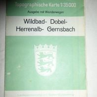 Wanderkarte Wildbad- Dobel- Herrenalb- Gernsbach 1:35000