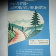 Wanderkarte Baden-Baden, Schwarzwald-Hochstrasse 1:50000
