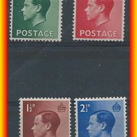 Großbritannien MiNr. 193 - 196 postfrisch/ ungebraucht (3507)