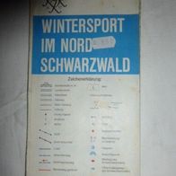 Wintersport im Nordschwarzwald, Lifte, Loipen, Wanderwege 1:25000