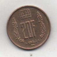 Münze Luxemburg 20 Franc 1983