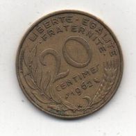 Münze Frankreich 20 Centimes 1962